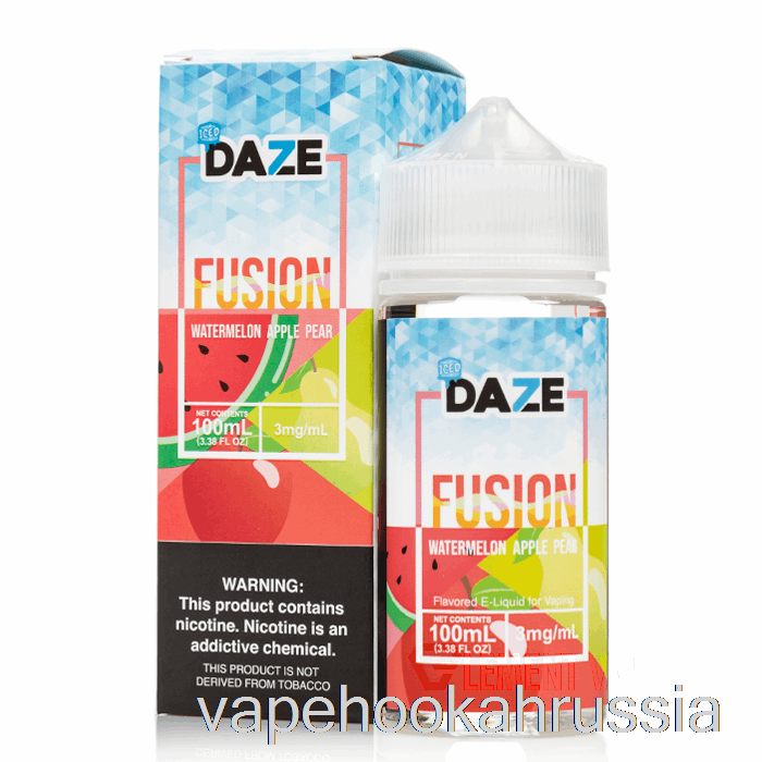 Vape Russia ледяной арбуз яблоко груша - 7 Daze Fusion - 100мл 3мг
